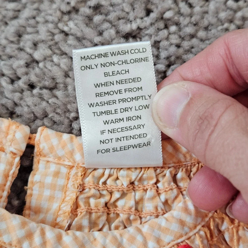 Gymboree Gingham Smocked Social Butterfly‎ Dress Girls Size 12 Vintage Y2K Retro
